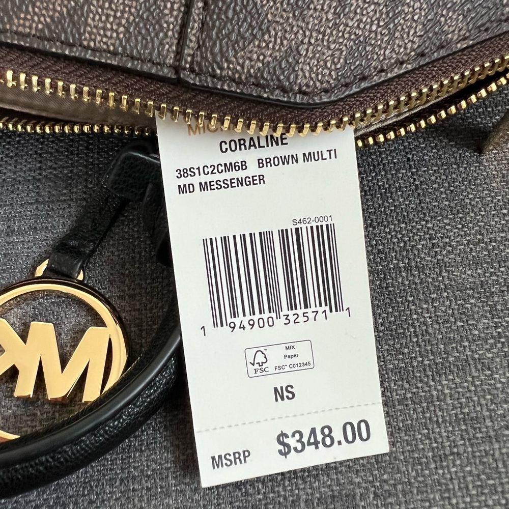 NWT MICHAEL KORS CORALINE MEDIUM MESSENGER SATCHEL - Picture 9 of 9